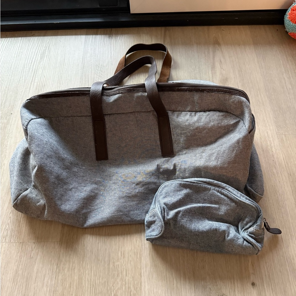 Everlane The Twill Weekender Duffel Bag and Dopp Kit
